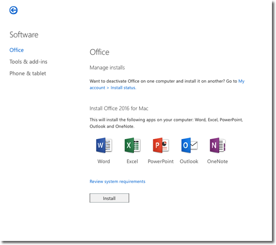 Download office home and student 2016 mac